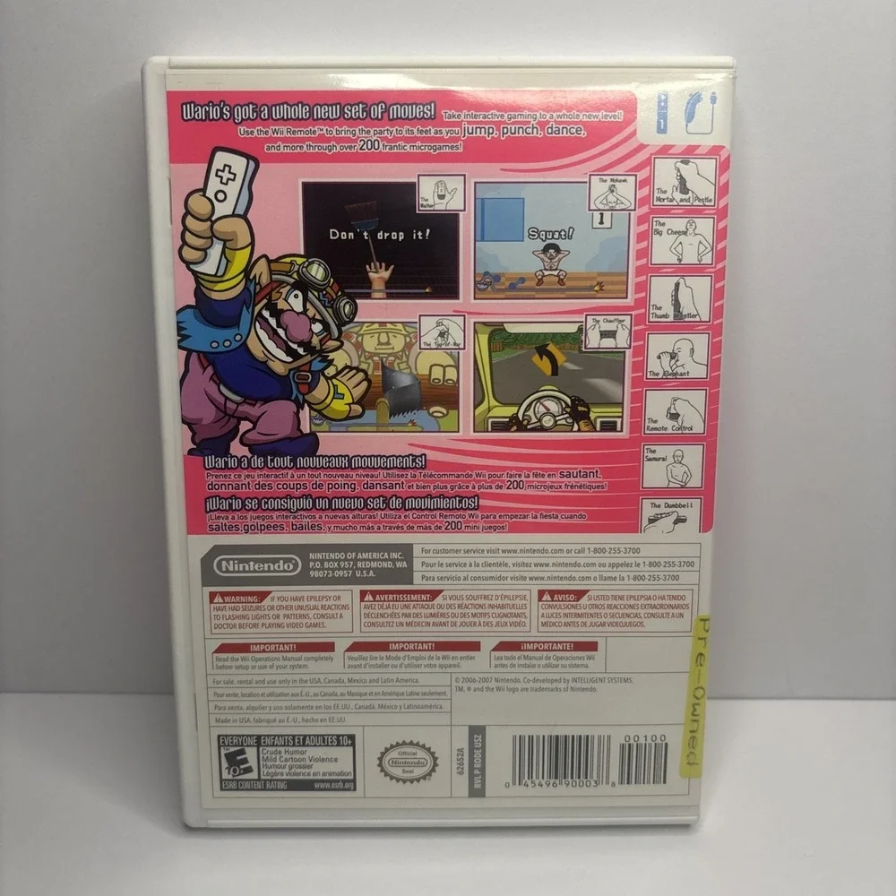 WarioWare Smooth Moves Wii (Nintendo Wii, 2007) Complete W/ Manual